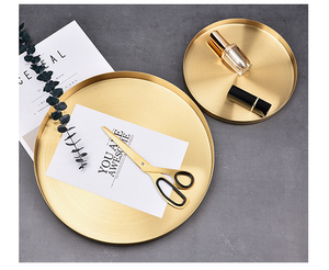 Đơn giản hiện đại sang trọng hộ gia đình đa chức năng thép không gỉ vàng khay tròn nhân đôi kết thúc cho nhà bếp phòng tắm phòng khách - Product Image 4