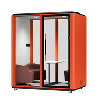 Module de bureau préfabriqué en aluminium insonorisé, cabine téléphonique, cabine de transport 3 chambres, salle de réunion, bureau à domicile, entrepôt