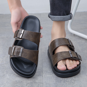 Nuevas Sandalias Deslizantes para Hombre a Bajo Precio, Diseño con Hebilla, Marca de Moda, Calzado Africano de Verano, Pantuflas para Exteriores 2026 oem - Product Image 1