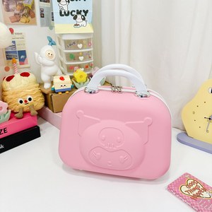 Neceser Kawaii Anime de 14 Pulgadas, Diseño de Melody y Kuromi, Gran Capacidad, Impermeable, Material PP, Multifunción, Forma de Concha Marina, Bordado, Regalo de Maquillaje - Product Image 2