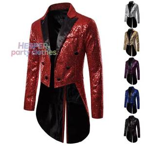 Chaqueta de Hombre HP con Lentejuelas Doradas, Estilo Gótico Steampunk Renacentista, para TV, Cine, Halloween, Actuaciones Escénicas y Bodas - Product Image 1