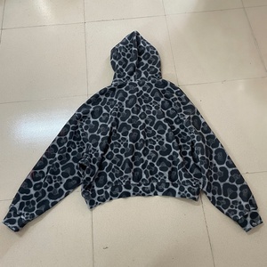 เสื้อแจ็คเก็ตแบบสวมใส่ได้สองด้านทรงหลวมพิมพ์ลายเสือดาวสองชั้นทรงบ็อกซี่มีฮู้ดแบบซิป ผู้ผลิตเสื้อฮู้ด - Product Image 2