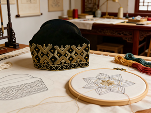 Casquette Fila Gobi à texture douce, légère, coiffe ethnique Yoruba pour hommes - Product Image 4