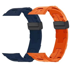 Cinghie pieghevoli magnetiche in Silicone per <span class=keywords><strong>Apple</strong></span> <span class=keywords><strong>Watch</strong></span> ultra 2 49mm <span class=keywords><strong>serie</strong></span> 9 cinghie di ricambio <span class=keywords><strong>serie</strong></span> sportiva 45mm - Product Image 1