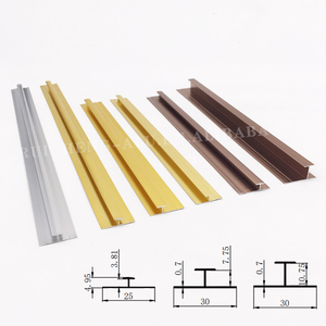 Borde de pared de perfil de aluminio dorado, embellecedor de esquina interior, Material de construcción Flexible, venta al por mayor - Product Image 1
