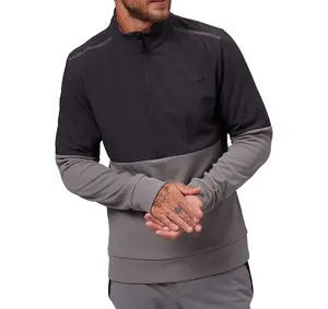 Men's Tech Fleece Pullover Delivers Adventure-ready Style Water-repellent Coating Off-center Half-zip Zippered Kangaroo Pocket