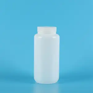 Laboratuvar için HDPE 1000ml geniş ağız plastik şişe reaktif şişesi