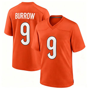 Maillot de football en promotion, tailles S-3XL # 9 Burrow # 1 Maillot brodé Chase pour hommes Cincinnati - Product Image 1