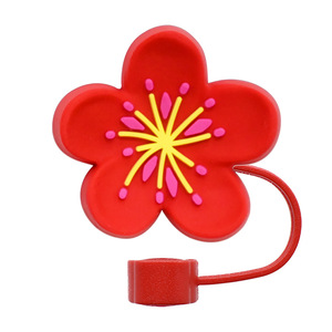 Novedad, Adorno de Paja con Flores Semi-3D Coloridas de Dibujos Animados, Adorno de Paja de PVC de 10 mm Resistente al Polvo, Accesorios para Regalo - Product Image 4