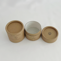 Emballage en tube cylindrique recyclable personnalisé pour le thé, les cosmétiques et les produits alimentaires, conteneur en carton avec impression évanescente