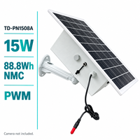 Kit d'alimentation solaire à capteur 15W 88.8Wh avec batterie NMC et sortie PWM 9 à 12.6V DC