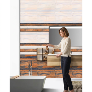 Carreaux muraux en céramique pour cuisine et salle de bain, en onyx marbré blanc, 30x45cm, finitions métalliques classiques, imperméables, briques réfractaires pour extérieur - Product Image 6