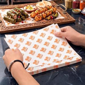 Eco Friendly Custom Logo Printing Food Wrapping <b>Paper</b> Wax/PE Coated <b>Greaseproof</b> <b>Paper</b> for Burger Sandwich Bread Food Packaging - Product Image 4