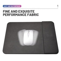 Tapis de souris de jeu à chargement rapide sans fil RVB avec support de téléphone pliable Tapis de souris doux et antidérapant Bureau à domicile