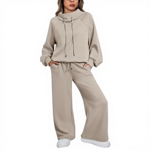 Wholesale Women Tracksuit <b>Two</b> <b>Piece</b> <b>Set</b> Casual Long Sleeve Pullover Sweatshirt and Wide Leg Pants <b>Lounge</b> Wear - Product Image 1