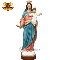 Statues de la Vierge Marie en fibre de verre catholique personnalisées, statue de jardin grandeur nature Notre-Dame de la Mère Marie