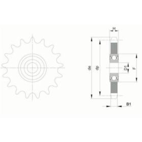 Ruote di tensionamento della catena con cuscinetti in acciaio inossidabile - Product Image 2