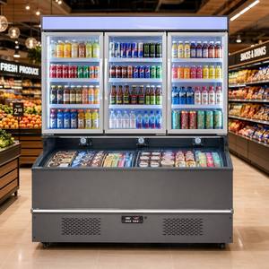 <span class=keywords><strong>Frigorifero</strong></span> <span class=keywords><strong>Combinato</strong></span> con 3 Porte in Vetro per Supermercati, per Alimenti Freddi - Product Image 1