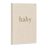 Carnet de notes personnalisé en tissu de lin épais, pour bébé, Journal intime avec Logo gaufré or et boîte de couverture rigide en lin