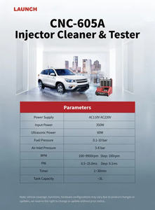 Fabricant Fourniture LAUNCH CNC 605A <span class=keywords><strong>Nettoyeur</strong></span> et testeur d'injecteurs de carburant GDI Professional 6 cylindres Systèmes d'injecteurs à ultrasons - Product Image 2