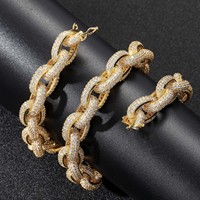 Hip Hop 12 MM Unique Infini O Chaîne Collier À La Mode Glacé Zircon Cubique Plaqué Or Cuivre Hommes pour Christian