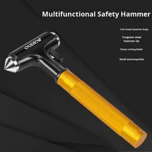 Marteau <span class=keywords><strong>d</strong></span>'<span class=keywords><strong>urgence</strong></span> en métal pour voiture en acier au carbone, kit <span class=keywords><strong>d</strong></span>'outils <span class=keywords><strong>d</strong></span>'<span class=keywords><strong>urgence</strong></span> de sauvetage et de sécurité, marque YXJH argentée - Product Image 2
