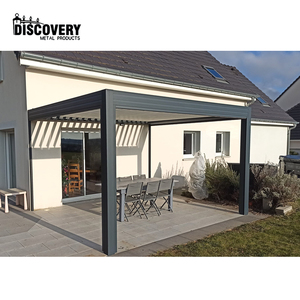 Pergola de jardin en aluminium à prix d'usine, gazebo motorisé, toit à lames orientables, imperméable, pergola bioclimatique d'extérieur - Product Image 3