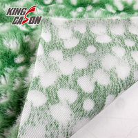Tissu en fourrure de lapin Kinacason de haute qualité, confortable au toucher, imprimé papillon, simple face, pour vêtements et commandes en gros