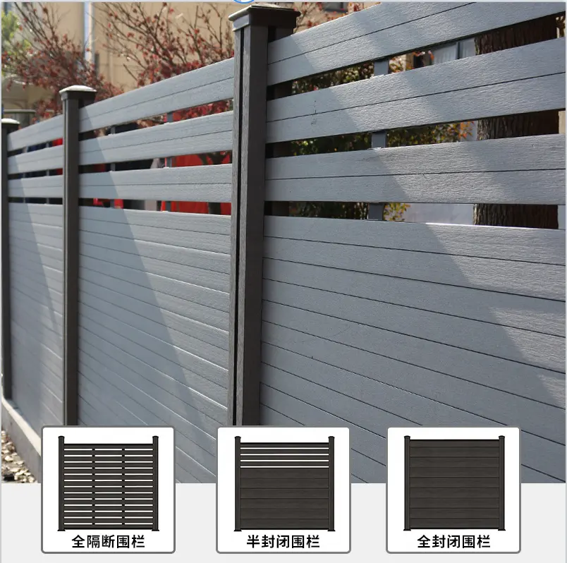 wooden composite plastic 20mm fencing boards low maintenance fence kits for exterior garden enclosure railing