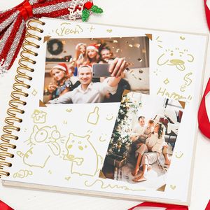 Cadeaux de luxe promotionnels feuille d'or <span class=keywords><strong>Scrapbooking</strong></span> 8 pouces vente en gros ScrapBook <span class=keywords><strong>Album</strong></span> papeterie bricolage Scrapbook fournitures - Product Image 2