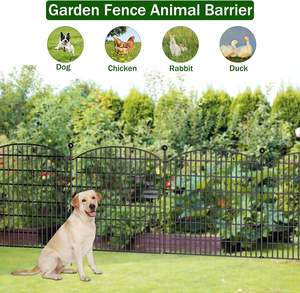Valla de Metal para jardín, esgrima para perros sin excavación para patio al aire libre, estacas para suelo de animales, barrera de borde de Panel - Product Image 2