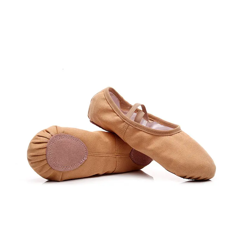 High quality foldable flat brown ballet shoe