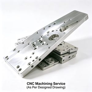 Base de fixation en aluminium usinée CNC OEM, plaque de montage de qualité industrielle, base de précision pour équipement de test de semi-conducteurs - Product Image 1