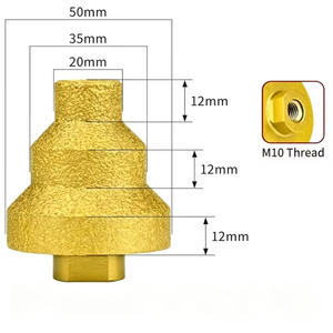 Foret diamanté brasé M10 type pagode, élargisseur de trous pour granit, marbre, carrelage céramique et ardoise - Product Image 4