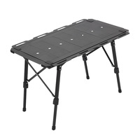 Table de camping tactique pliable d'extérieur, mobilier de pique-nique, robinet d'eau, pieds réglables, design modulaire, aluminium moderne et fonctionnel