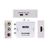Adaptor AV ke HDMI HDTV 1080P Konverter Video Komposit AV2HDMI RCA ke HDTV CVSB L R Kotak Konverter Skaler Video