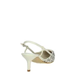 Laura Biagiotti Women's Slingback <b>Pumps</b> 8969 <b>Black</b> Beige Pointed Toe Heels - Product Image 3