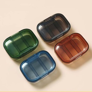 Mini pastillero de plástico portátil de gran venta, organizador de Medicina de viaje diario de 3 compartimentos para organizar medicamentos en movimiento - Product Image 3