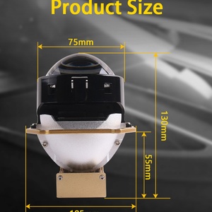 SANVI Factory Price New Gold F50 3 Inch Bi LED Projector 115w Per Set 5500k Other Car Accessories - Product Image 5