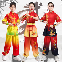 Costume de danse du dragon chinois personnalisé pour enfants et adultes, uniforme d'exercice d'arts martiaux, tenue de spectacle de tambour, ensemble pour spectacle de groupe, fourniture en gros OEM