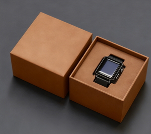 Boîte à montres noire pour hommes, boîte à montres avec couvercle Ciel et Terre, emballage en papier rigide, vente en gros - Product Image 1