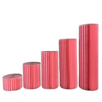 Ensemble de présentoirs pliables en carton nid d'abeille coloré pour la plantation printanière, colonnes en papier, support à gâteaux et fleurs pour décorations de fêtes et mariages