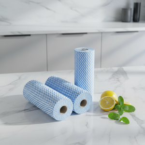 <span class=keywords><strong>Rouleau</strong></span> de serviettes jetables antimicrobiennes en <span class=keywords><strong>tissu</strong></span> non tissé spunlace pour le nettoyage industriel et domestique, <span class=keywords><strong>rouleau</strong></span> durable - Product Image 1