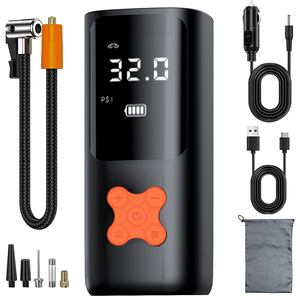 Xách tay không dây mini máy bơm không khí kỹ thuật số Tire Pressure Gauge 150 PSI Max 12V DC xe lốp <span class=keywords><strong>Inflator</strong></span> 4000mAh pin không có đánh giá nào - Product Image 1