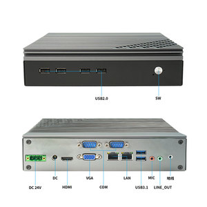 Hai khe cắm RAM giá rẻ Intel i3 i5 i7 4th Gen Máy tính Mini PC <span class=keywords><strong>Dual</strong></span> <span class=keywords><strong>Lan</strong></span> 2 Ethernet tùy chỉnh không quạt công nghiệp Mini PC - Product Image 5