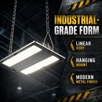 Luminaire LED linéaire DALI dimmable pour haut plafond, puissance et température de couleur réglables AC110-277V, éclairage uniforme supérieur, idéal pour supermarchés et garages