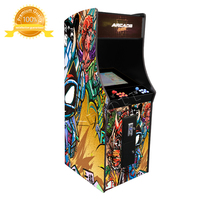 Bornes d'arcade verticales pleine taille pour deux joueurs, pour machine de jeu vidéo, plus de 3000 jeux, anglais, 110V/220V, armoire en MDF, personnalisable