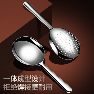 304 Stainless Steel <b>Serving</b> <b>Spoon</b> Large Mouth Thickened Handle Durable For Restaurant Home Use - Product Image 3