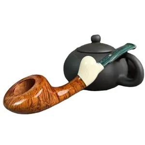 MUXIANG Tobacco Pipe Factory Customization Acceptable Briar Wood Tobacco Smoking Pipe Wholesale