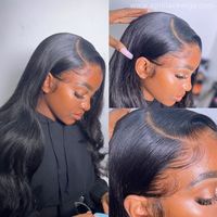 Perruque Lace Front Wig Afro naturelle, cheveux crépus résistants à la chaleur, perruque Afro de Grade 10a, 13x4, perruque à raie latérale et mélange de cheveux humains, meilleure vente,